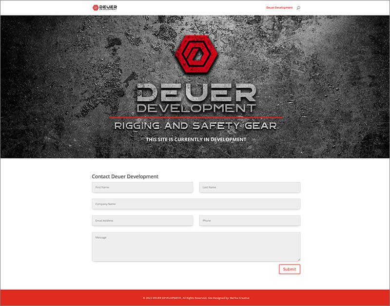 Deuer Development Example of a one page website