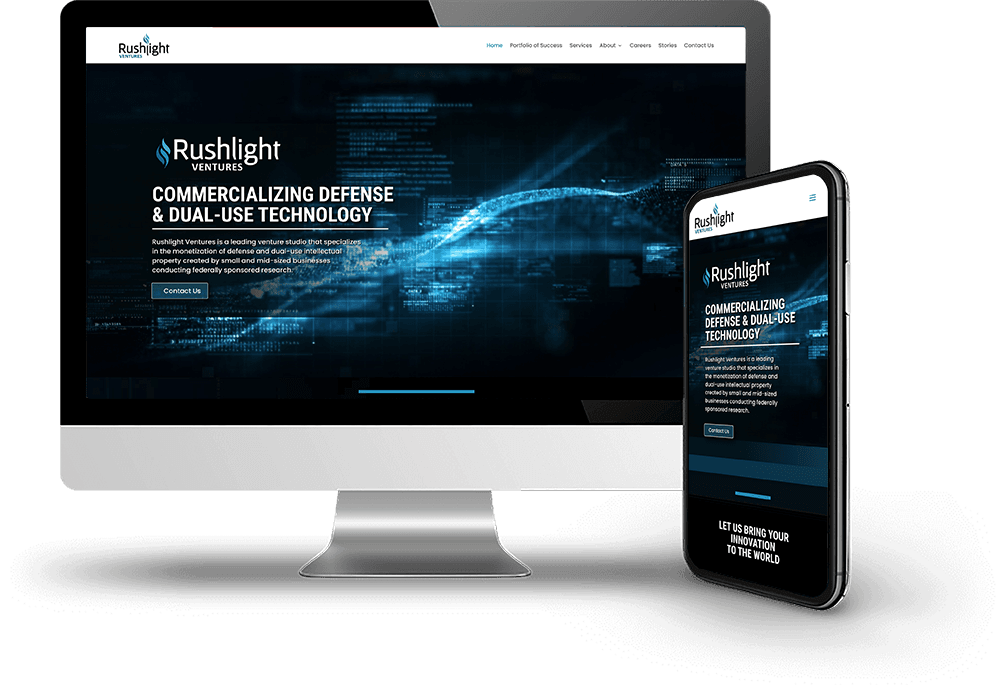 Rushlight Ventures Mobile friendly website design Rushlight Ventures Mobile friendly website design
