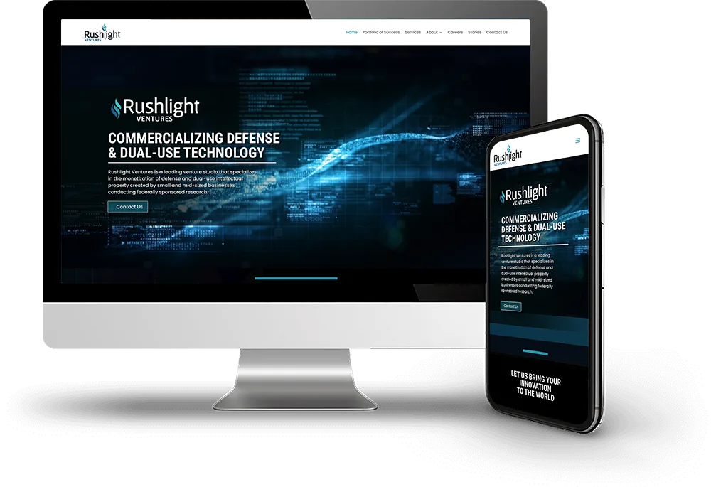 Rushlight Ventures Mobile friendly website design